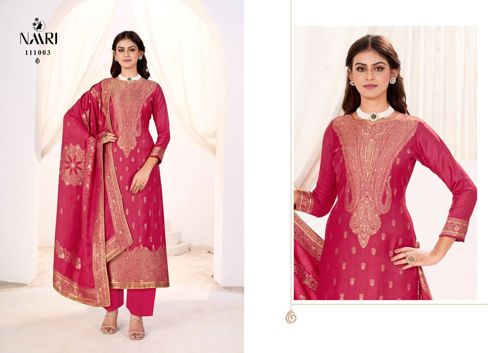 Gul Preet By Naari Designer Pashmina Salwar Kameez Wholesale Shop In Surat
